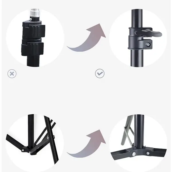 Ally 130cm Işık Ayağı Tripod Standı 3 Ayaklı Tripod Işık Ayağı 1.3 Metre-(5775)