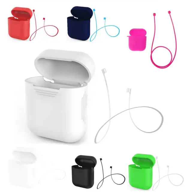 Ally Apple Airpods İçin Renkli Strap Kulaklık Askısı+ Silikon Kılıf-(5775)