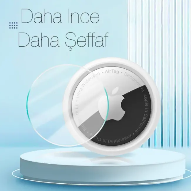 Ally Apple AirTag Ön Taraf Çizik ve Yüzey Koruyucu Jelatin Film-(5775)