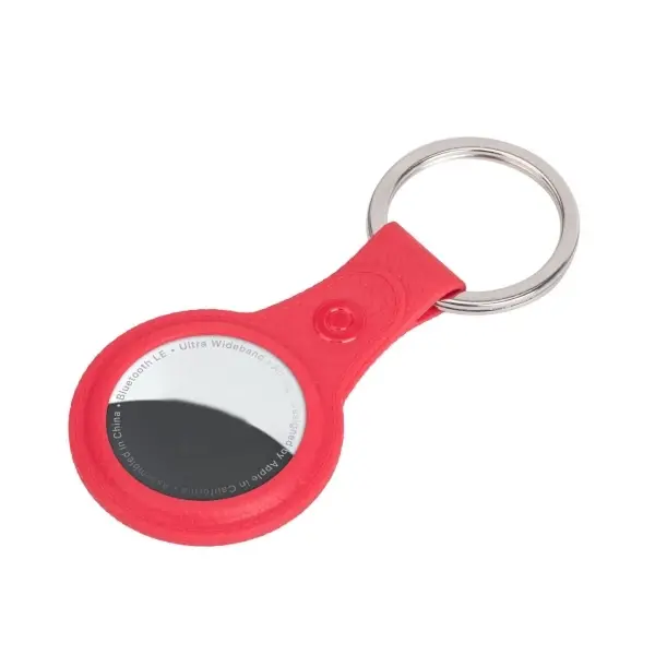 ALLY AirTag İçin Asma Halkalı Deri Desenli Anahtarlık Kılıf-(5775)