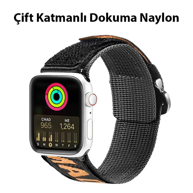 Dux Ducis Apple Watch 42/44/45MM için Kayış Kordon Lylon Loop-(5775)
