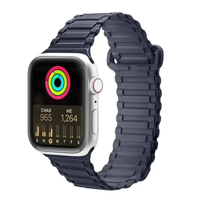 Dux Ducis Apple Watch 38/40/41MM için Manyetik Armor Silikon Kordon Kayış-(5775)