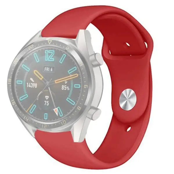 22MM Silikon Kayış Kordon Gear S3 Watch 4 -GT2 GT2E 46MM KayışKordon Watch Active 2 22MM-(5775)