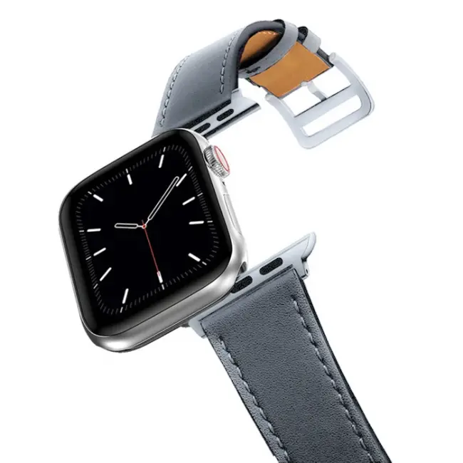 Ally Apple Watch 7-8 41mm 6-5-4 40mm Single Coil Deri Kayış Kordon 3-2-1 38mm-(5775)