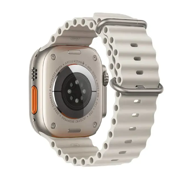 Ally Apple Watch 7-8 45mm 6-5-4 44mm Watch Ultra 49mm Marine Silikon Kayış Kordon 3-2-1 42mm-(5775)