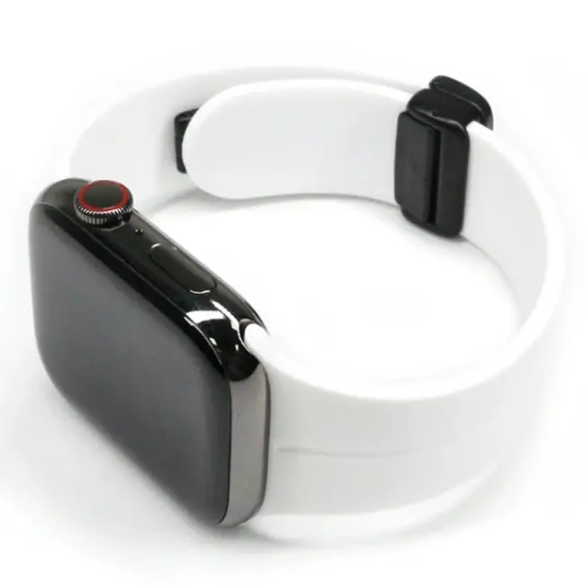 Ally Apple Watch 7-8 41mm 6-5-4 40mm Manyetik Uçlu Silikon Kayış Kordon 3-2-1 38mm-(5775)