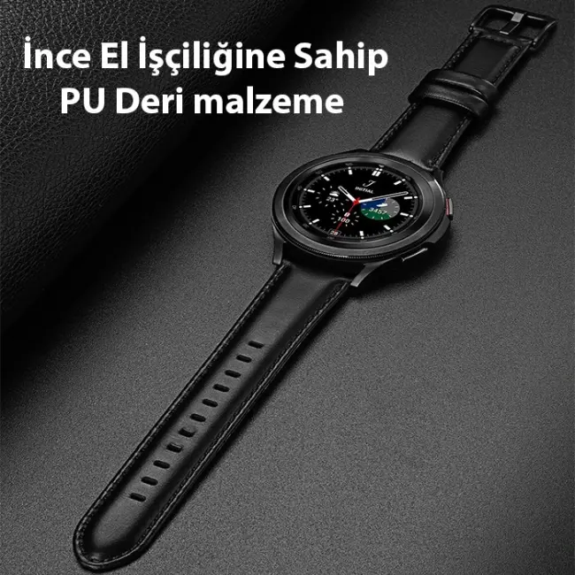 Dux Ducis SM Galaxy Watch 20MM-Huawei GT2-GT3 42MM-Magic 2 42MM için Business Deri Kayış Kordon-(5775)