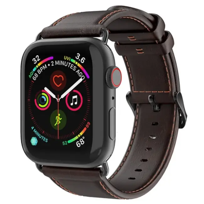 Dux Ducis Apple Watch 42/44/45MM için Business Deri Kayış Kordon-(5775)