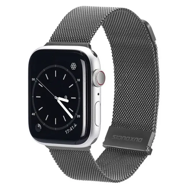 Dux Ducis Apple Watch 42/44/45MM için Milanese Premium Milano Loop Kayış Kordon-(5775)