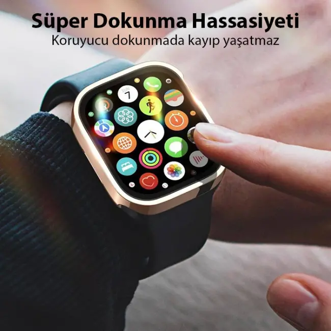 Dux Ducis Hamo Series Apple Watch 45mm için Hard PC Full Koruma Sert Armor Zırh Kılıf-(5775)