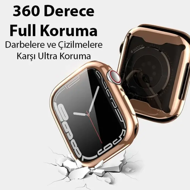 Dux Ducis Samo Series Apple Watch 45mm için Soft TPU Full Koruma Ultra İnce Silikon Kılıf-(5775)