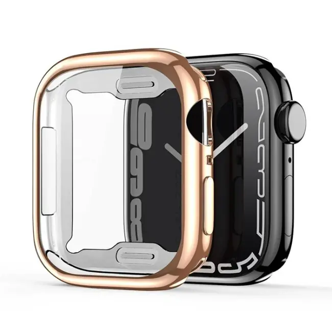 Dux Ducis Samo Series Apple Watch 45mm için Soft TPU Full Koruma Ultra İnce Silikon Kılıf-(5775)