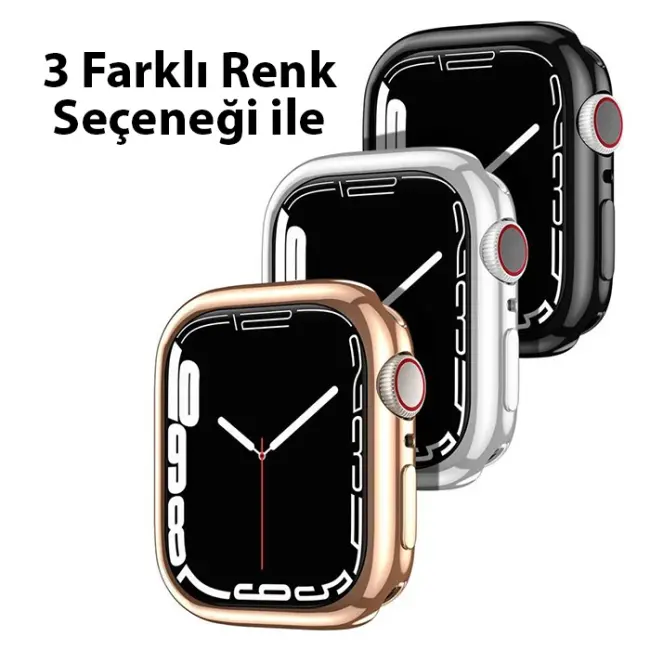 Dux Ducis Samo Series Apple Watch 41mm için Soft TPU Full Koruma Ultra İnce Silikon Kılıf-(5775)