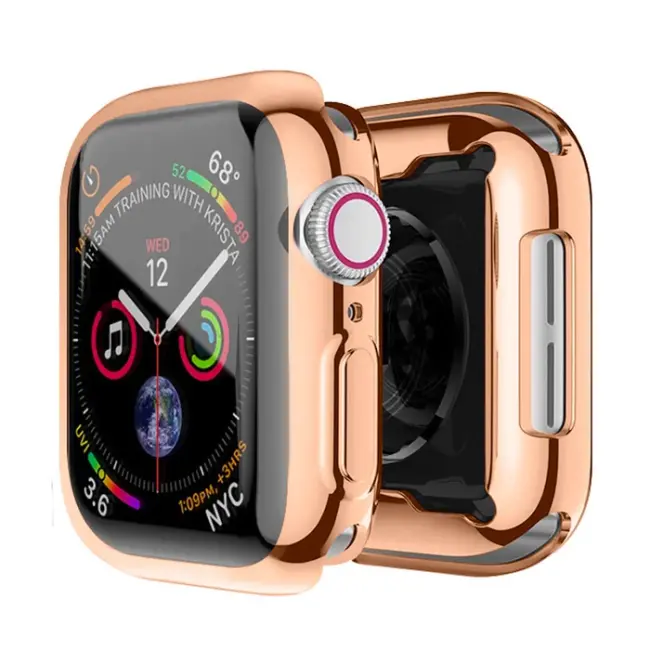 ALLY Apple Watch 7-8 41mm 360 Koruma Ultra Slim Silikon Kılıf-(5775)