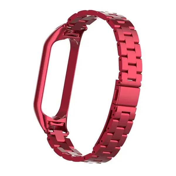 Xiaomi Mi Band 5 Stainless Steel 3 Bakla Çelik Kayış Kordon-(5775)