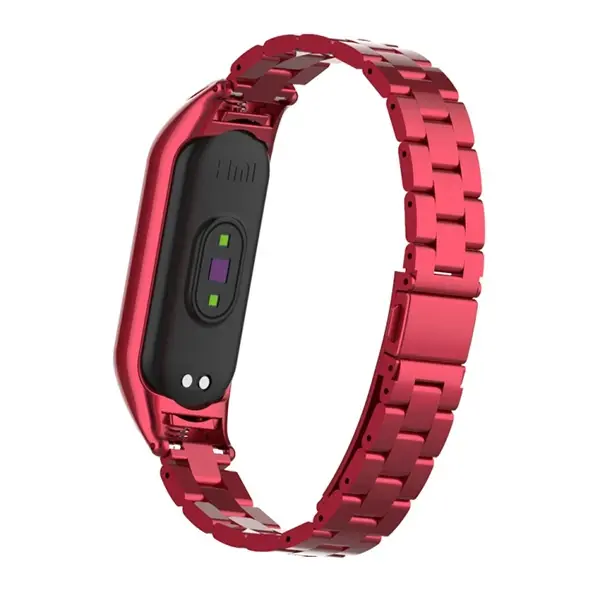 Xiaomi Mi Band 5 Stainless Steel 3 Bakla Çelik Kayış Kordon-(5775)