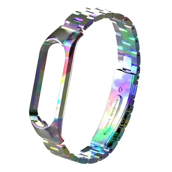 Xiaomi Mi Band 5 Stainless Steel 3 Bakla Çelik Kayış Kordon-(5775)