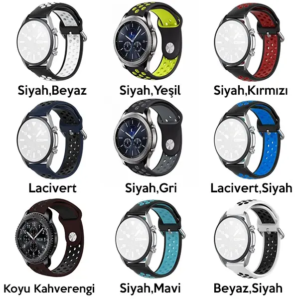 20MM Kordon Kayış Gear S2R600 Watch S4 42mmHuawei Watch Gt20MM Kordon Kayış-(5775)