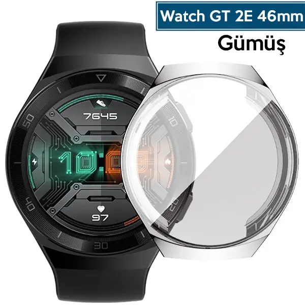 Ally Huawei Watch GT2E 46mm 360 Koruma Ultra İnce Silikon Kılıf-(5775)