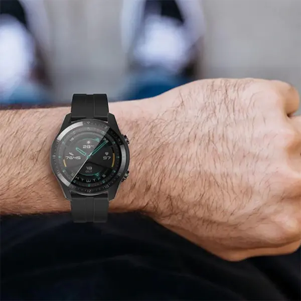 Ally Huawei Watch GT2 46mm 360 Koruma Ultra İnce Silikon Kılıf-(5775)