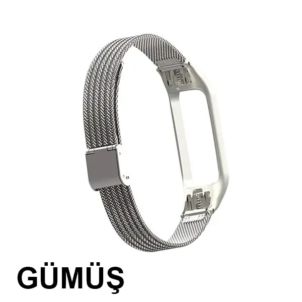 Lüx Xiaomi Mi Band 3 Akıllı Saat Çelik Toka Kayış Kordon-(5775)