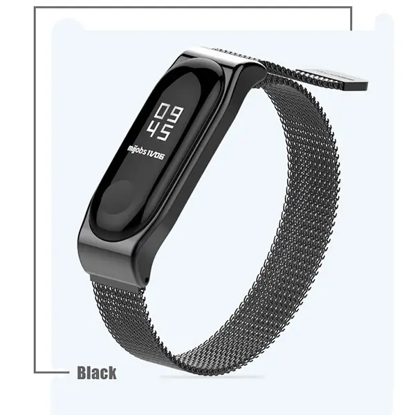 Mijobs Xiaomi Mi Band 4-3 Metal Kayış Kordon Milano Loop-(5775)