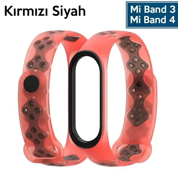 Mijobs Xiaomi Mi Band 4-3 Delikli Bileklik Kayış Kordon-(5775)
