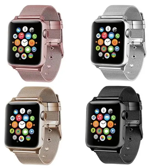 Ally Apple Watch 7-8 45mm 6-5-4 44mm Watch Ultra 49mm Kayış Kordon Çelik Klasik Toka 3-2-1 42mm-(5775)
