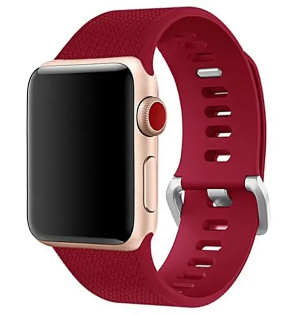 Ally Apple Watch 7-8 41mm 6-5-4 40mm Sport Soft Silikon Kayış Watchbelt 3-2-1 38mm-(5775)