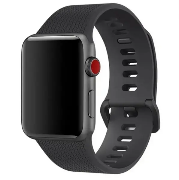 Ally Apple Watch 7-8 41mm 6-5-4 40mm Sport Soft Silikon Kayış Watchbelt 3-2-1 38mm-(5775)