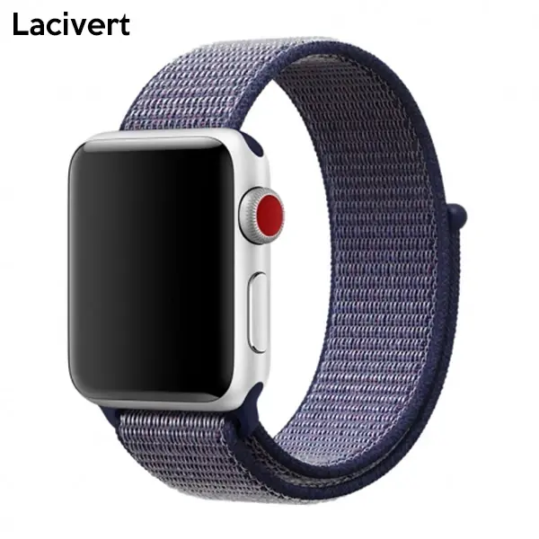 Ally Apple Watch 7-8 41mm 6-5-4 40mm Nylon Loop Spor Kayış Kordon 3-2-1 38mm-(5775)