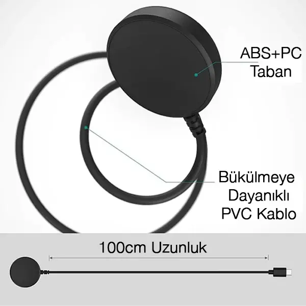 Galaxy Watch 5 Watch 5 Pro 4 Watch 3 Active R500 Active 2 Type-C Şarj Kablosu-(5775)