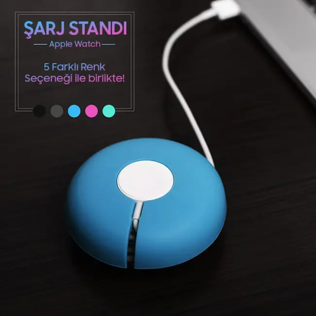 Ally Apple Watch İçin 42mm38mm  44mmPortatif Silikon Şarj Standı-(5775)