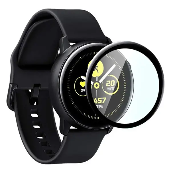 SM Galaxy Watch Active 2 44mm 3D kavisli PC+PMMA Ekran Koruyucu-(5775)