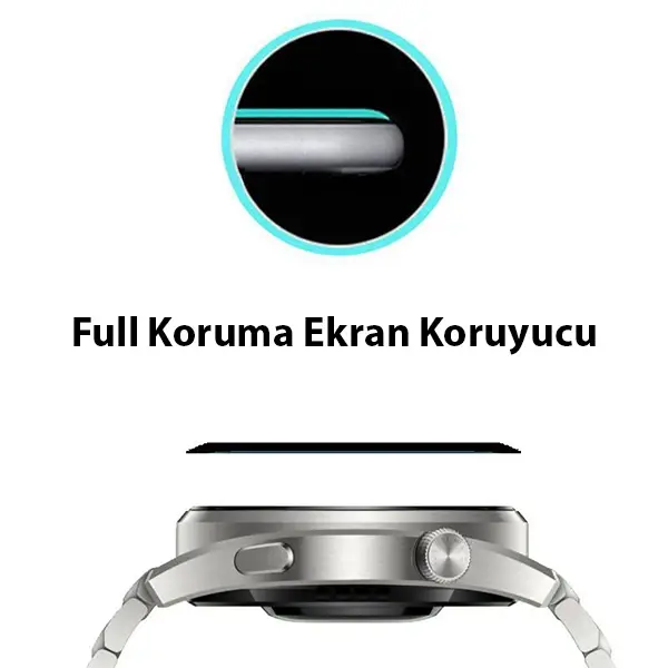 Huawei Watch 3 Pro 3D Full Kaplama Ekran Koruyucu PET+PMMA-(5775)