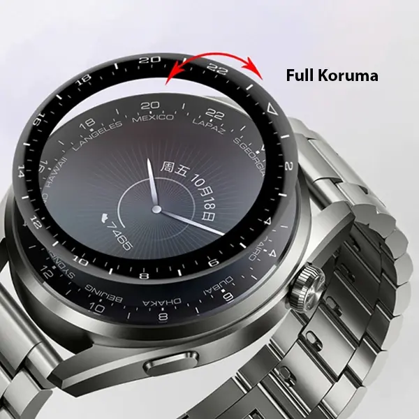 Huawei Watch 3 Pro 3D Full Kaplama Ekran Koruyucu PET+PMMA-(5775)
