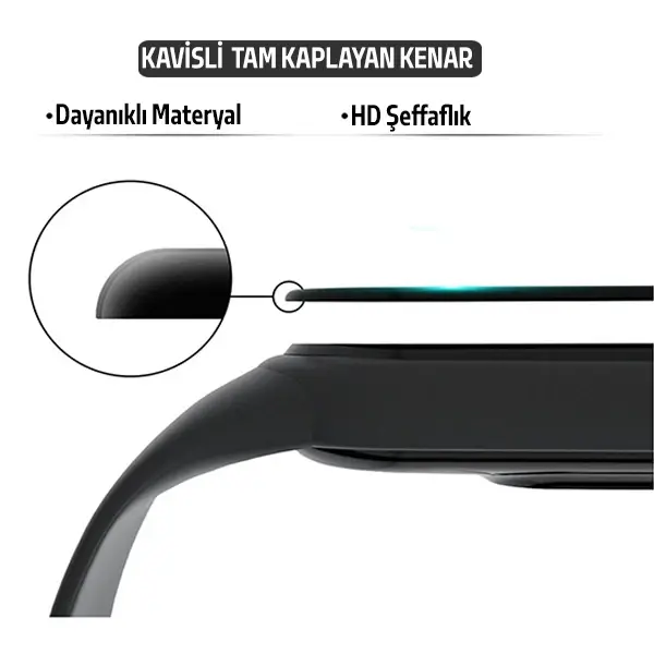 Xiaomi Mi Watch Lite 3D Full Kavisli PMMA Cam Ekran Koruyucu-(5775)