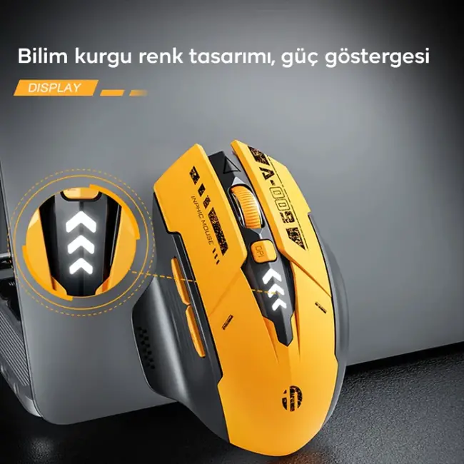 İNPHİC A9 2.4G Kablosuz Ve Bluetooth 5.0/4.0 Mouse Fare Şarj Edilebilir-(5775)