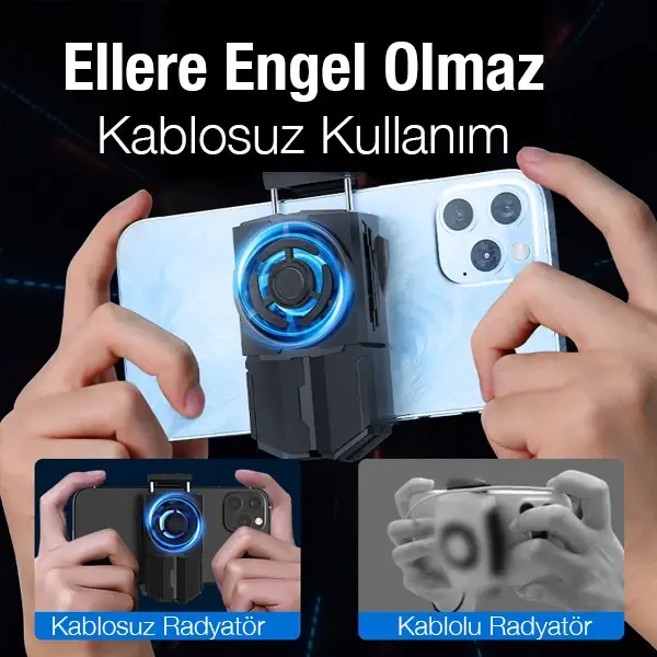 MEMO DL-A5 Cep Telefonu Soğutma Fanı Gamer Oyuncu Radyatör Soğutucu-(5775)