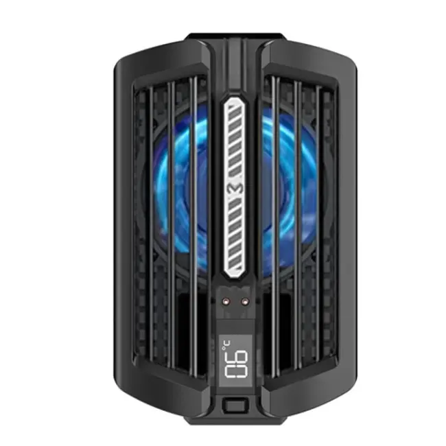 MEMO DL10 Dijital Gösterge 2000mAh Powerbankli Telefon Soğutucu Fan Radyatör-(5775)