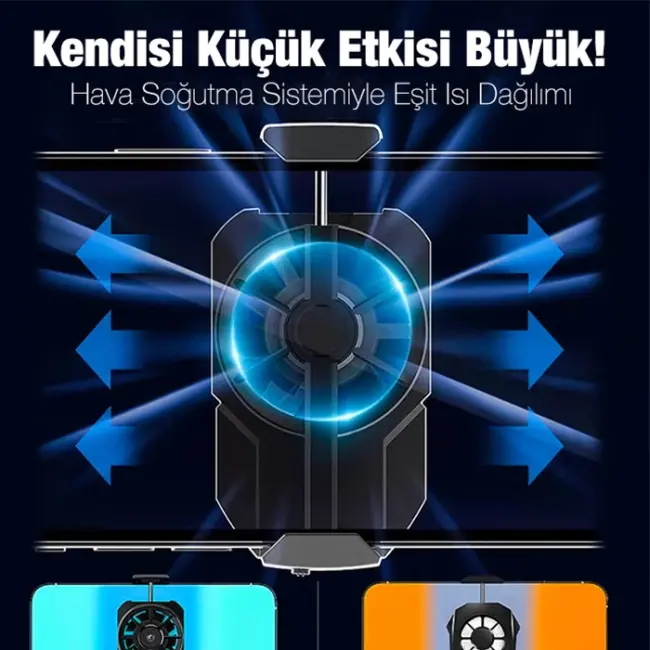 MEMO FL-A2 Hava Soğutmalı Cep Telefon Soğutma Fanı Radyatör Soğutucu-(5775)