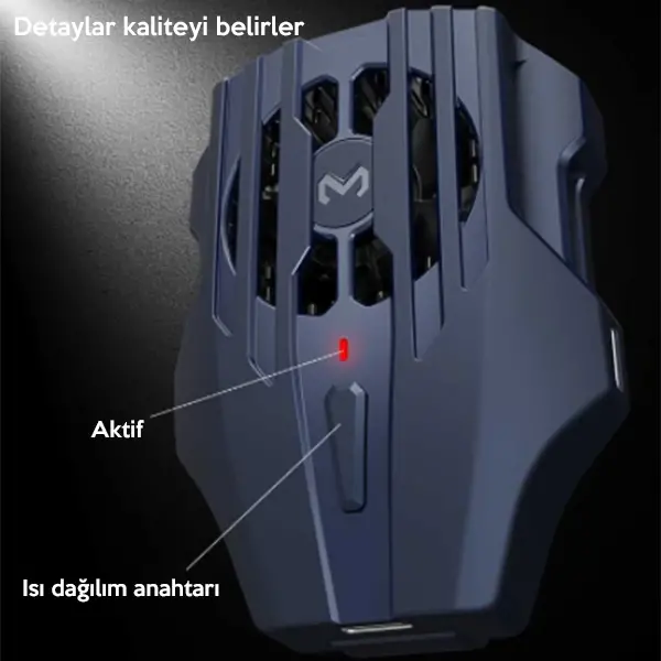 MEMO DL02  Telefonu Soğutma Fanı Radyatör (İPhone Kablo İle)-(5775)