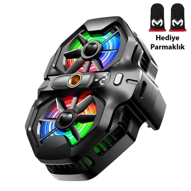 MEMO DL21 Yarı İletken Arka Klipsli Çift Fanlı Soğutma Radyatörü PUBG Oyun Soğutucu iOS Android-(5775)