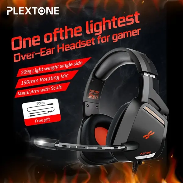 Plextone G800 3.5mm Teleskopik Kablolu Gaming Oyuncu Kulaklığı-(5775)