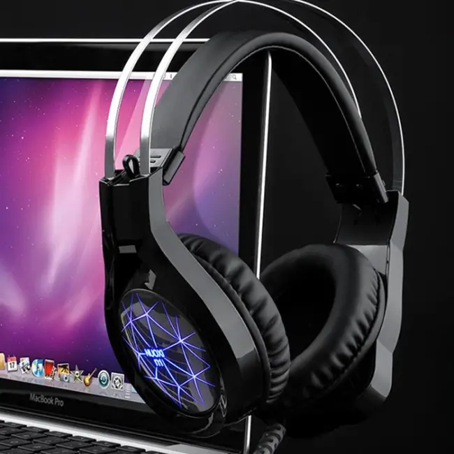 ALLY N1 RGB Gaming Kulaküstü Kablolu Oyuncu Kulaklığı Gürültü Engelleyici Kulaklık-(5775)