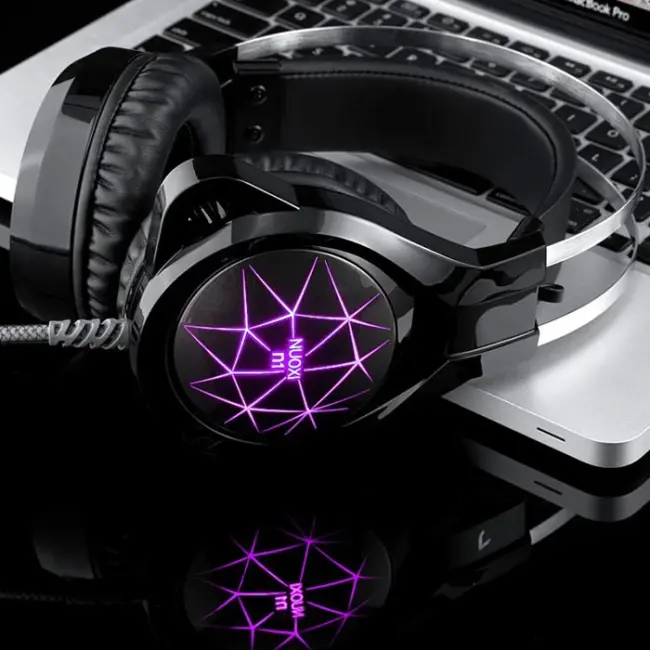 ALLY N1 RGB Gaming Kulaküstü Kablolu Oyuncu Kulaklığı Gürültü Engelleyici Kulaklık-(5775)