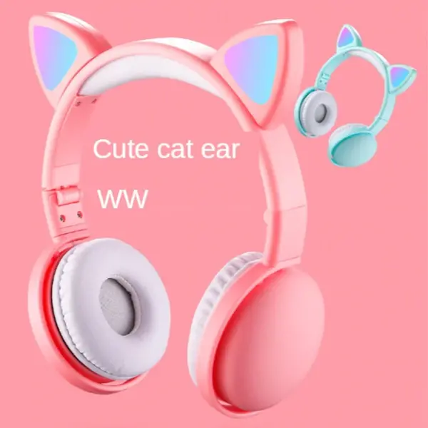 ALLY Kedi Kulak Kulaküstü Bluetooth 5.0 Kablosuz Kulaklık-(5775)