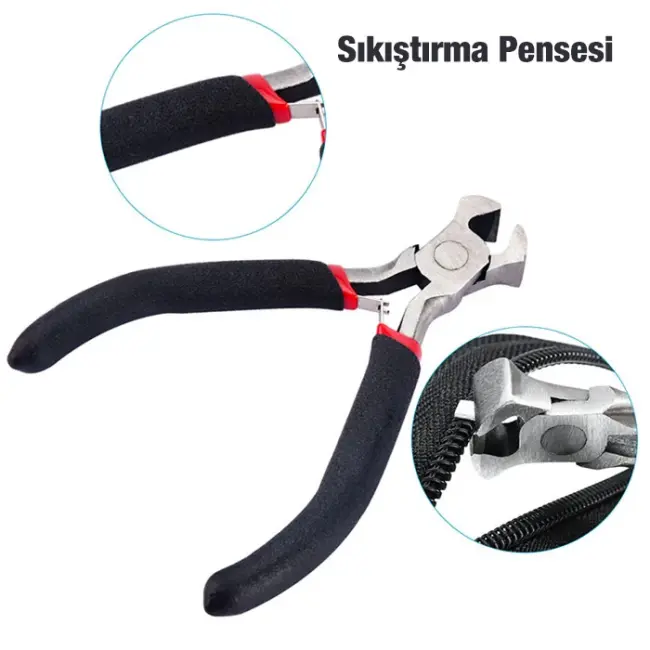 Ally 85 Parça Fermuar Başlığı Yedek Parça Onarım Tamir Seti Çanta Çadır Pantolon Fermuar Ucu-(5775)