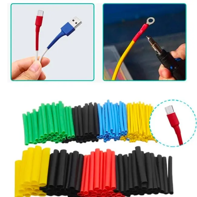 Ally 5 Renk Makaron Isı İle Daralan Kablo Seti 530 Adet 8 Boy Set-(5775)