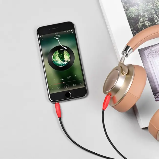 HOCO UPA11 3.5mm AUX to AUX Ses Aktarım Kablosu 1mt-(5775)